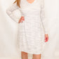 Heather Gray Hacci Knit Long Sleeve Dress