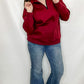 Burgundy Quarter Zip Sweatshirt