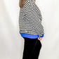 Black, White & Blue Striped Sweatshirt