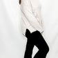 Light Khaki Sweater with Black Trim