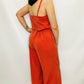 Rose Clay Elastic Waist Jumpsuit