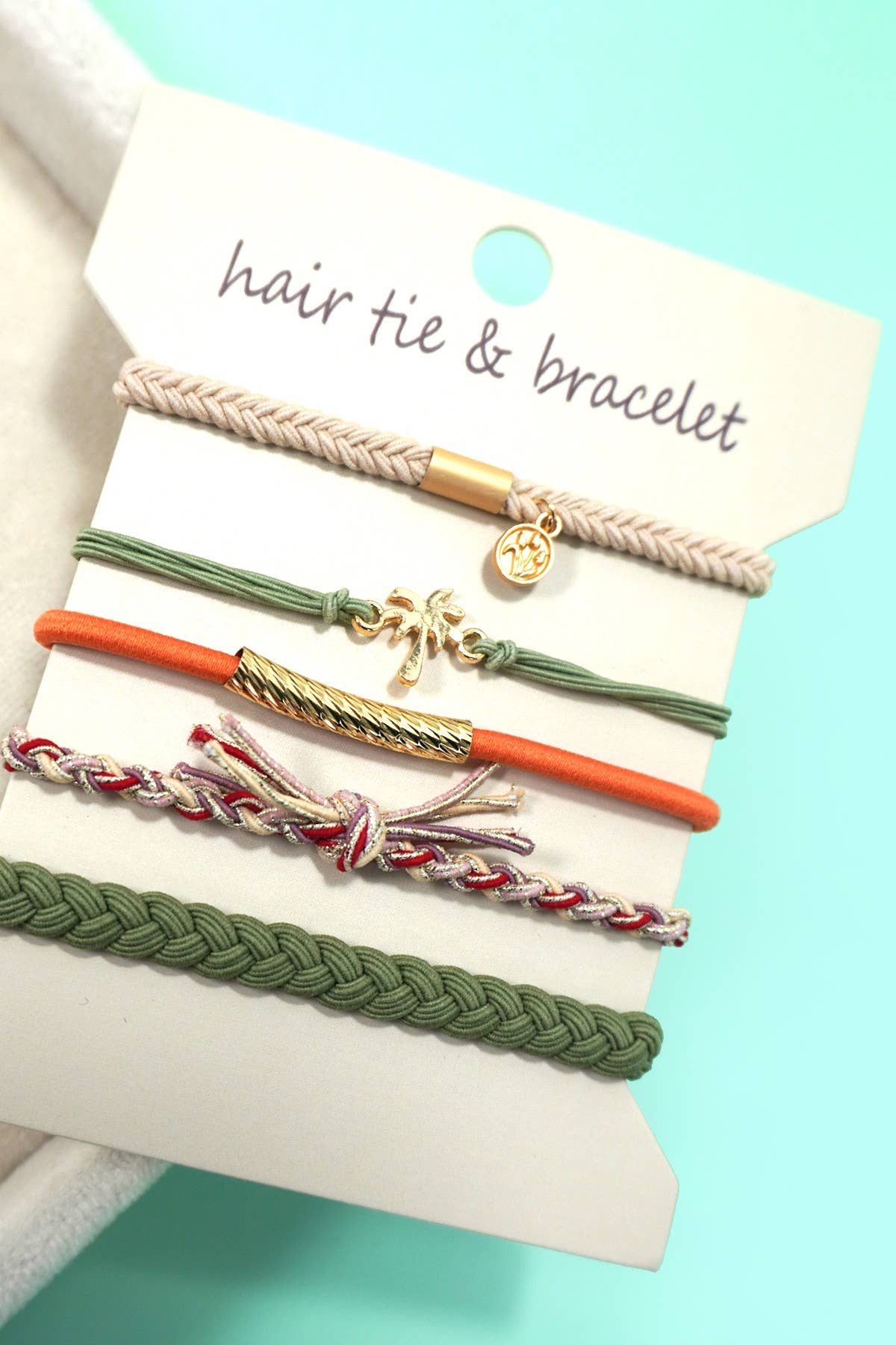 Boho Dual Function Knot Bracelet Hair Tie Sets