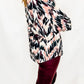 Multiples Eggplant 3/4 Sleeve Peasant Top