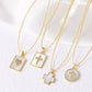 Gold Rectangle Rhinestone Pendant Necklace - Variety