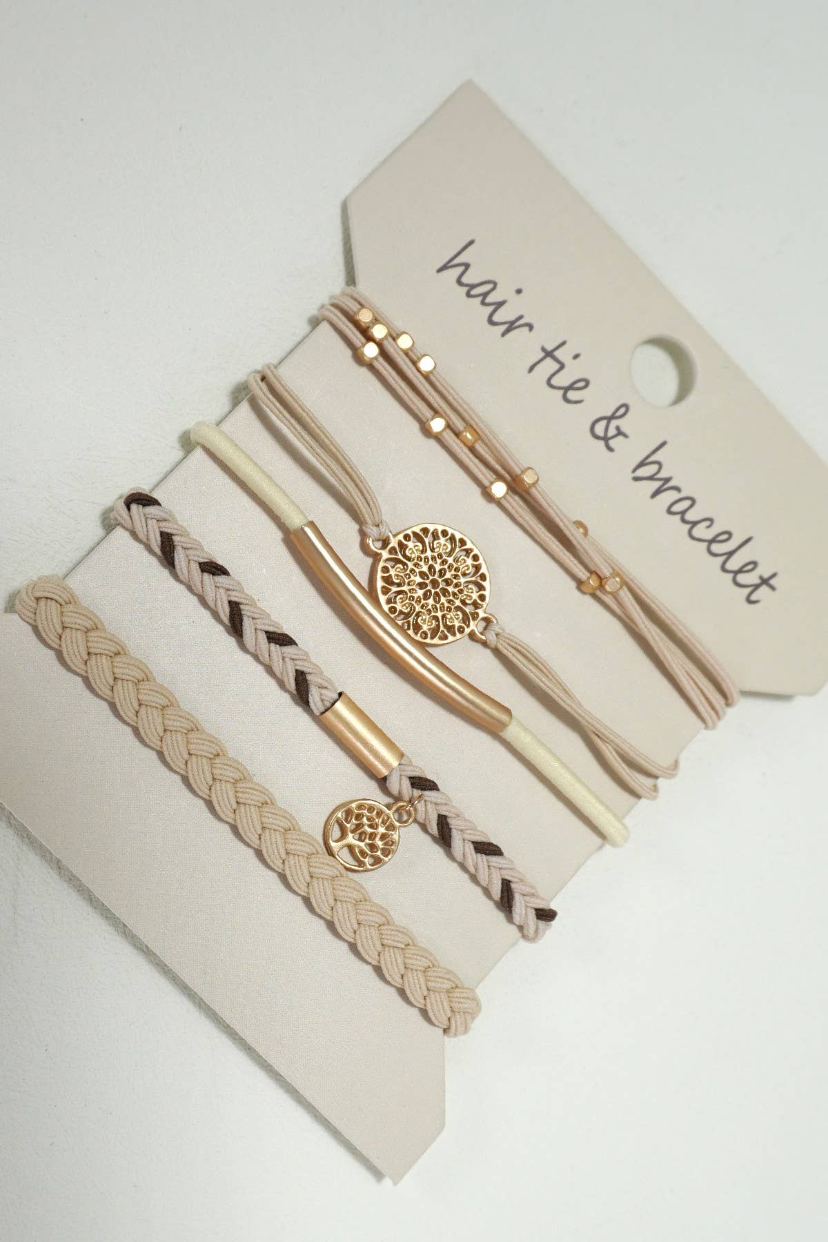 Boho Dual Function Knot Bracelet Hair Tie Sets