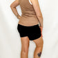 Brown & White Casual Ribbed Tank