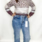 Brown & Gray Leopard Stripe Long Sleeve