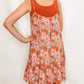 Rust & Blue Floral Sleeveless Dress
