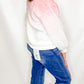 Pink Soft Fleece Warm Cozy Ombre Knit Top