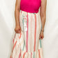 Cream Bohemian Tribal Elastic Waist Skirt