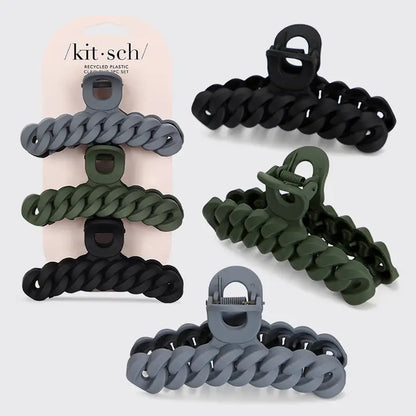 Eco-Friendly Chain Claw Clip 3pc Set - Variety