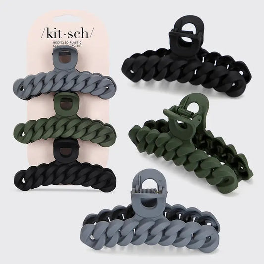 Eco-Friendly Chain Claw Clip 3pc Set - Variety