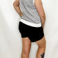White & Black Sleeveless Sweater