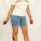 Charlie B Rolled Up Cuff Shorts - Variety