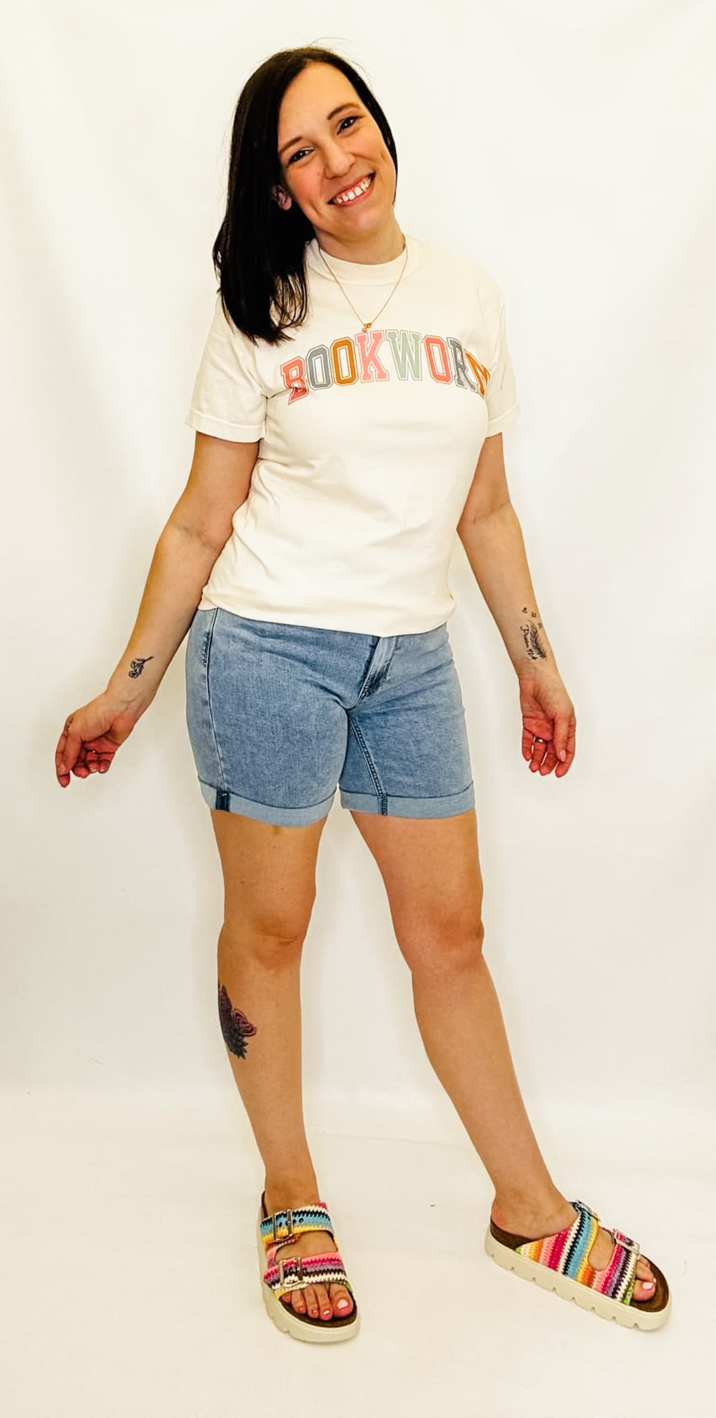 Charlie B Rolled Up Cuff Shorts - Variety