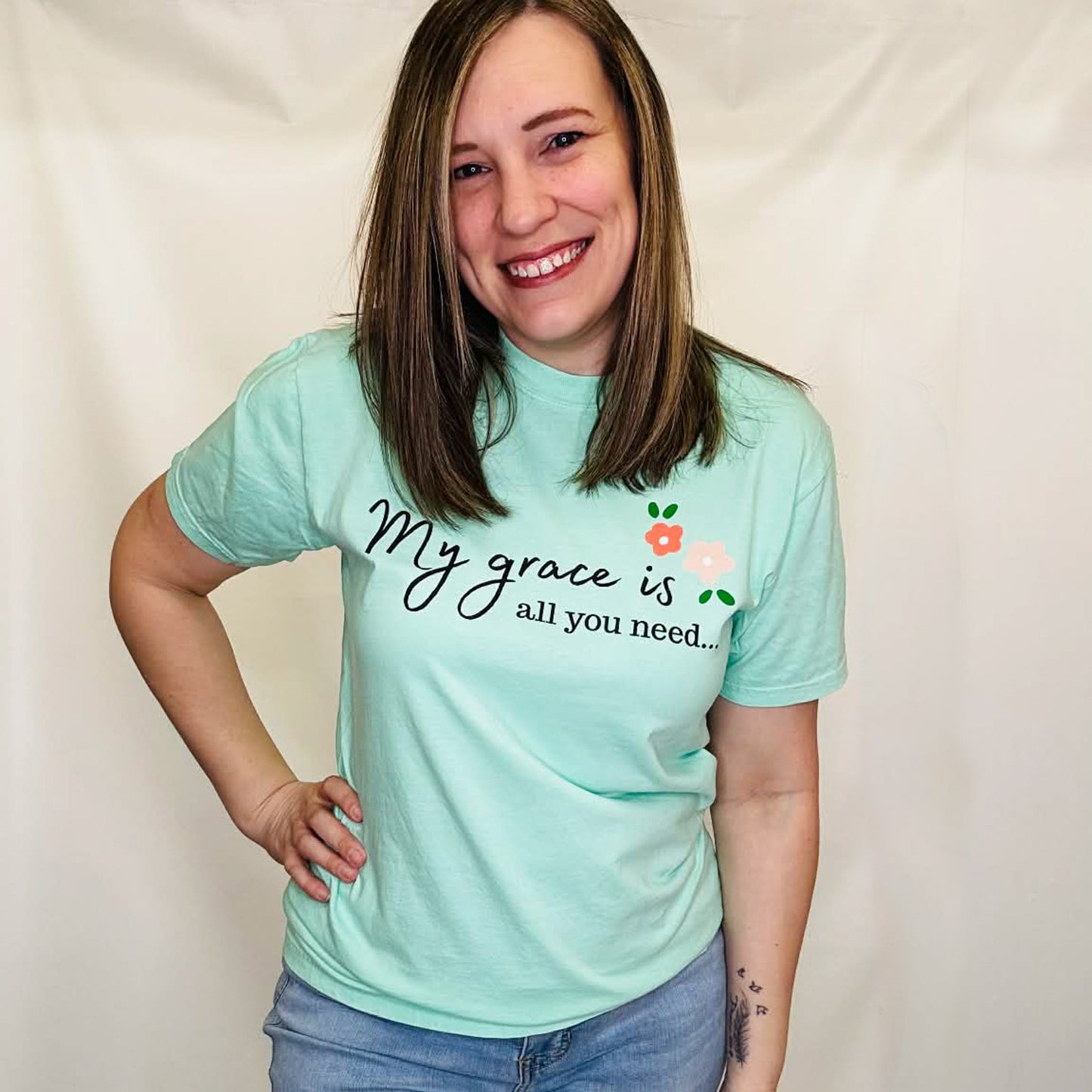 My Grace is All You Need Island Reef Graphic Tee