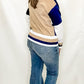 Navy, Tan, and White Lightweight Sweater