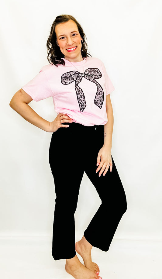 Risen Black Mid Rise Straight Crop Jeans - RDP5331