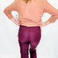 Slim-Sation by Multiples Ankle Pants in Eggplant