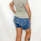 Olive & Cream Stripe Knit Short Sleeve