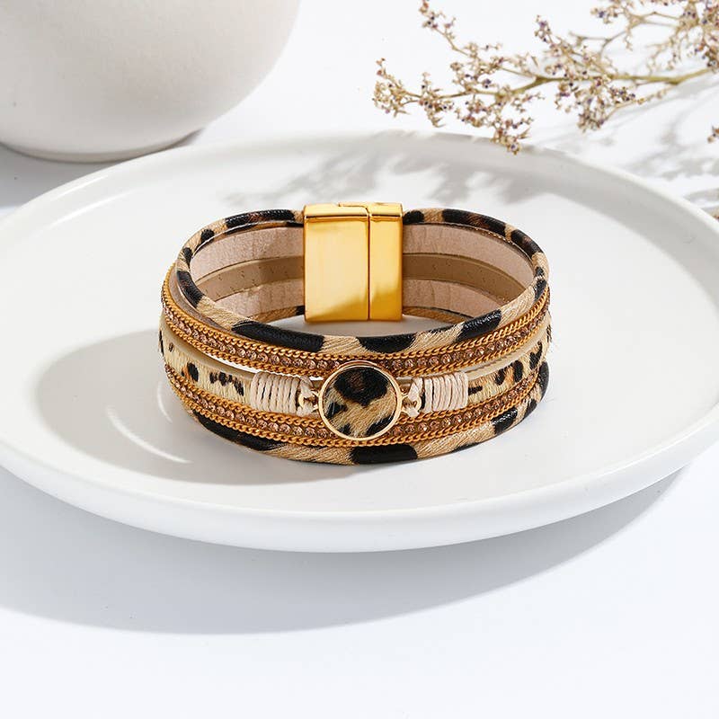 Animal Print Multi-Layer Magnetic Bracelets