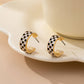 Black & Gold Checker Earring Collection - Variety