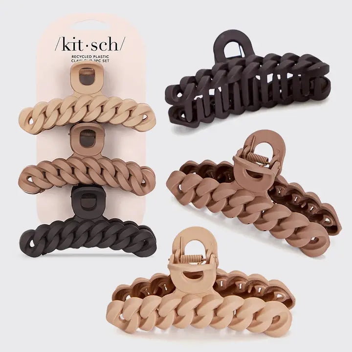 Eco-Friendly Chain Claw Clip 3pc Set - Variety