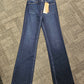 Risen Dark Mid Rise Long Straight Jeans - RDP5509