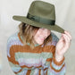 Ribbon Band, Wide Brimmed Felt Hat