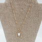 Gold & Pearl Medallion Necklace