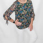 Multiples Multi Print Top with Tie Sleeves