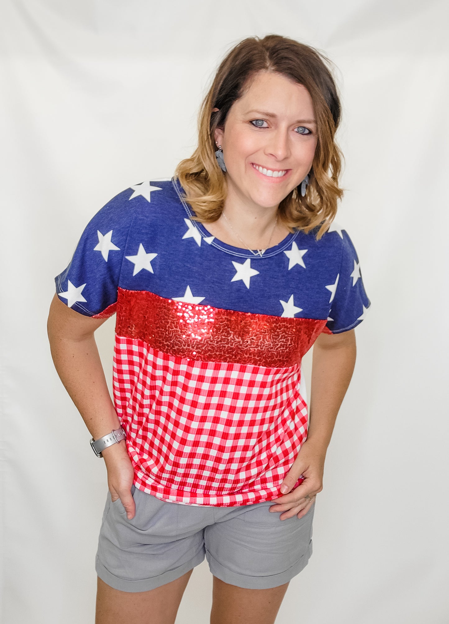 Stars, Sequin, and Picnic Short Sleeve