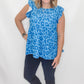 Slim-Sation by Multiples Navy Ankle Pant with Scalloped Hem
