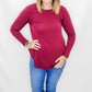 Solid Long Sleeve, Round Neck Tops - Variety