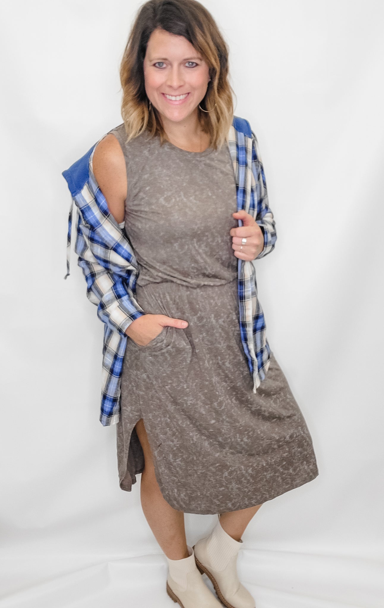 Relaxed Fit Dress with Pockets - Variety