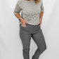 Slim-Sation by Multiples Ankle Pants with Pockets in Dark Grey