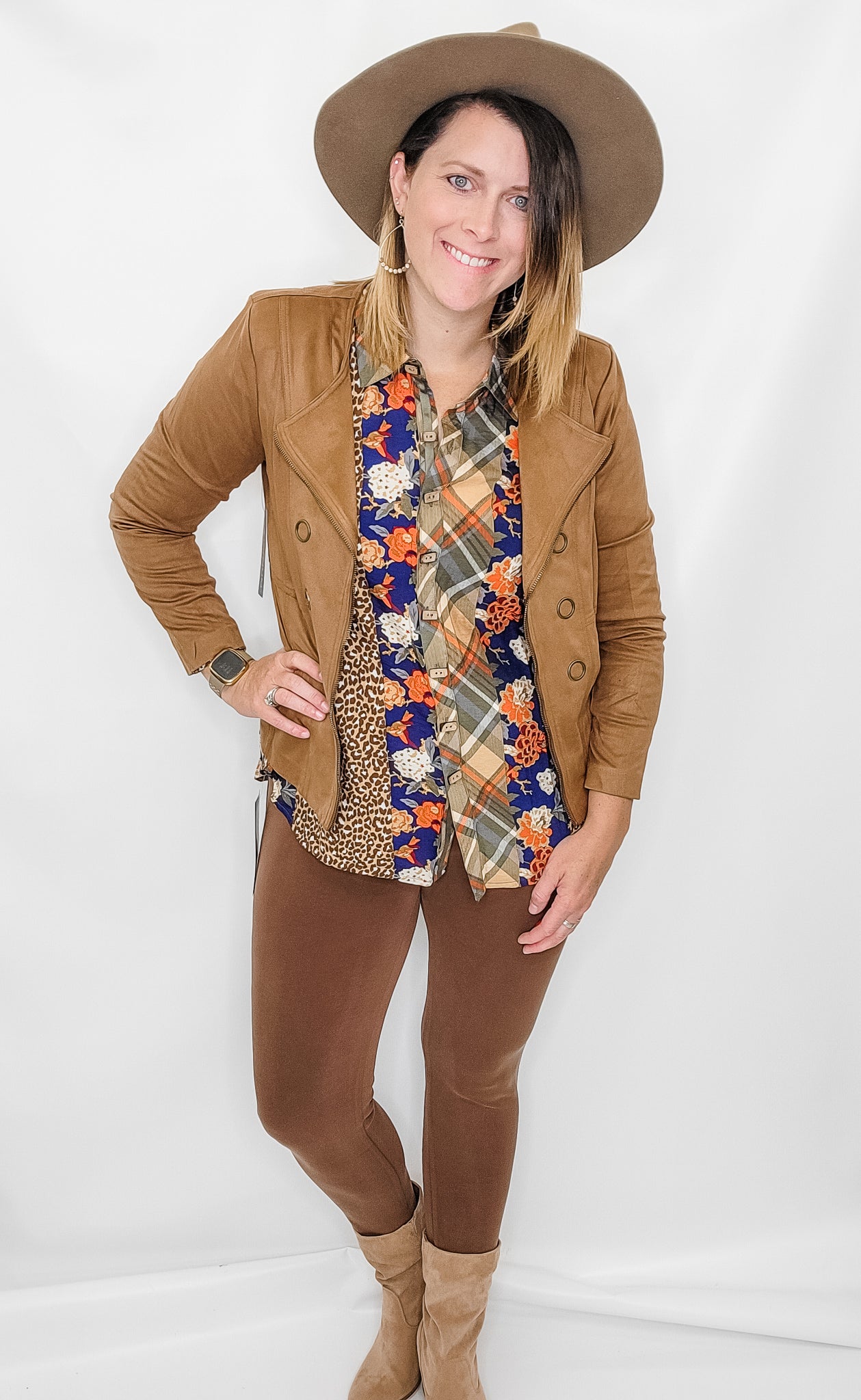 Multiples Faux Suede Jacket - Variety