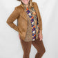 Multiples Brown Floral & Leopard Long Sleeve Button Up