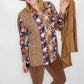 Multiples Brown Floral & Leopard Long Sleeve Button Up