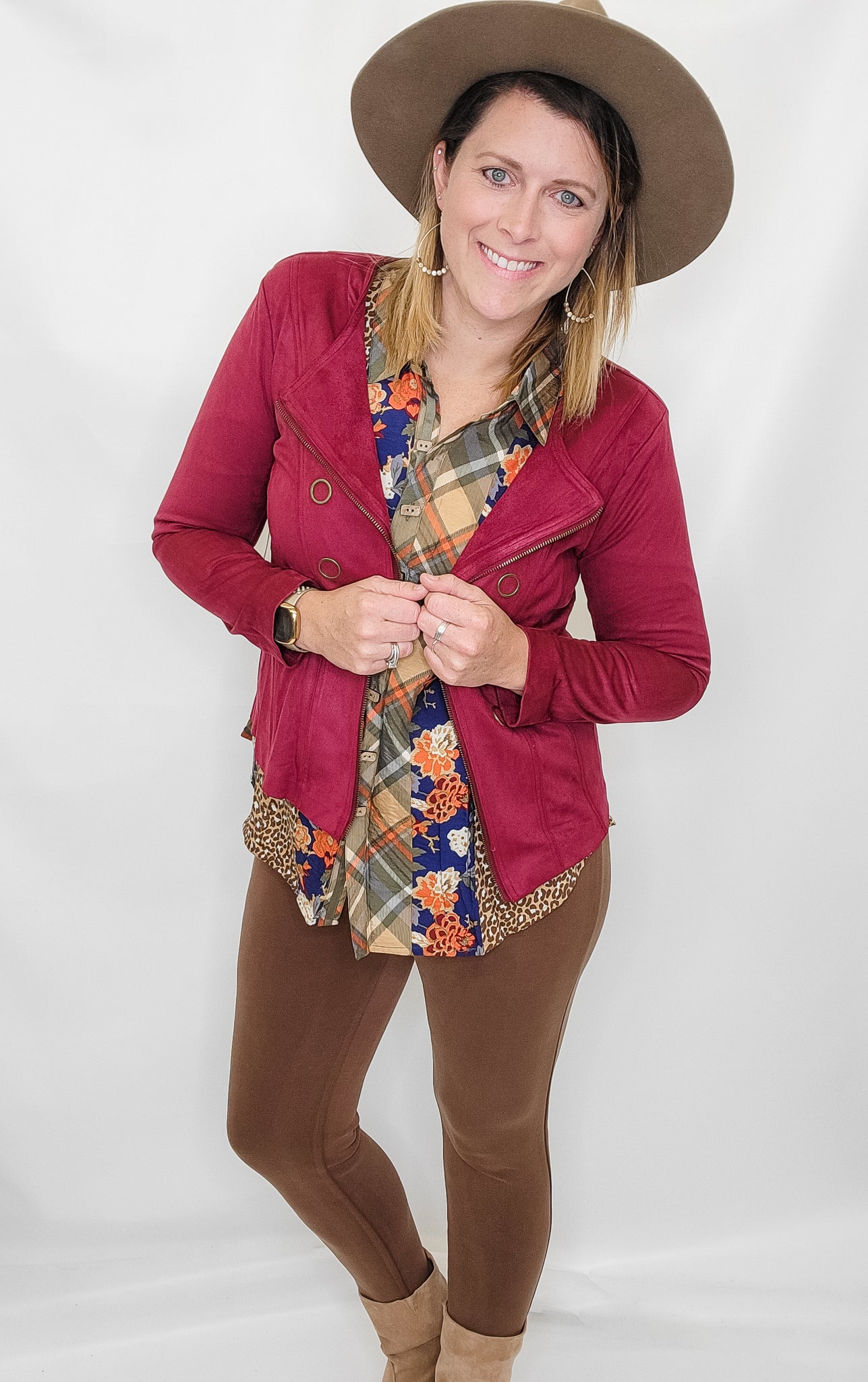 Multiples Faux Suede Jacket - Variety