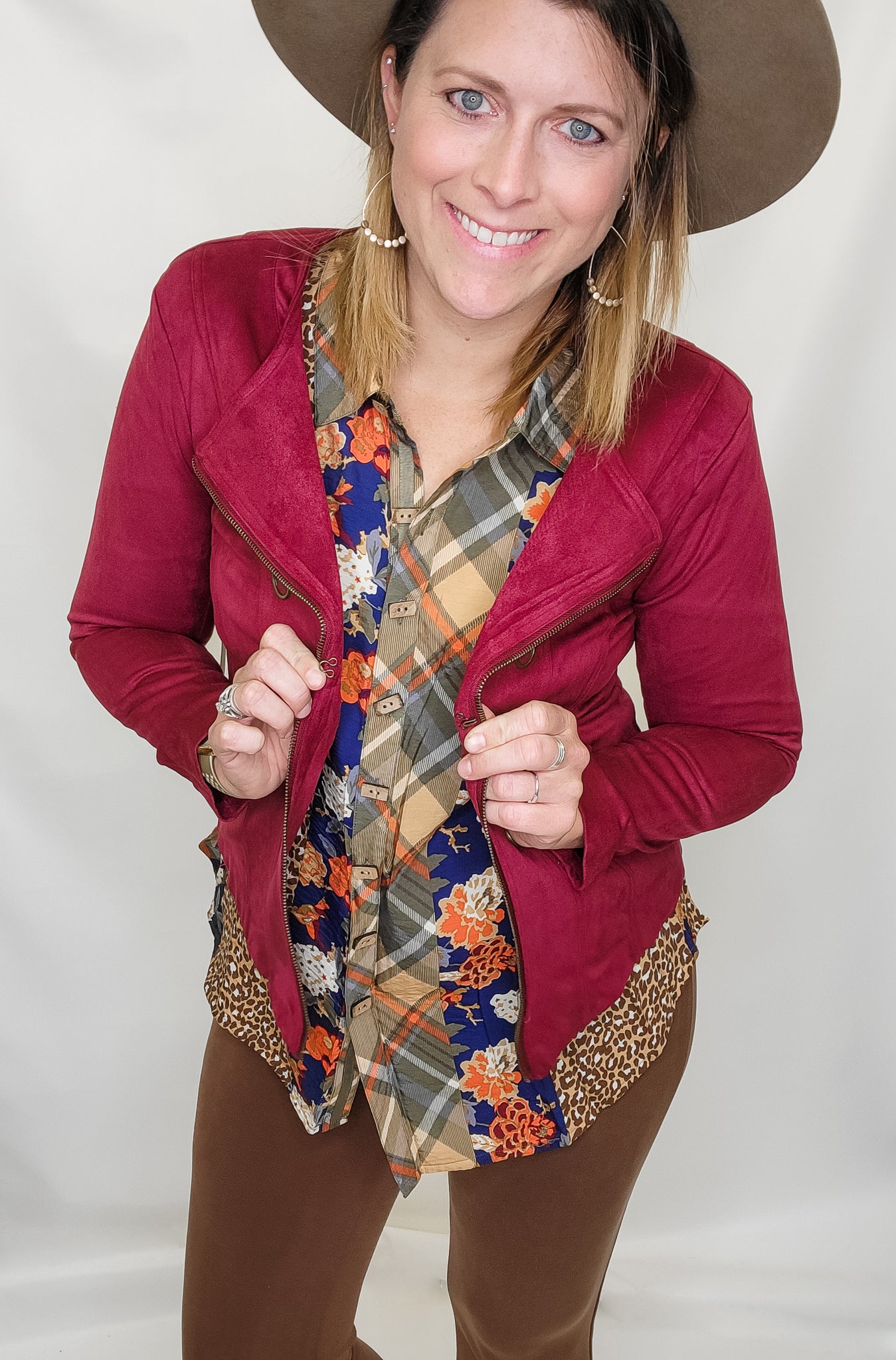 Multiples Faux Suede Jacket - Variety