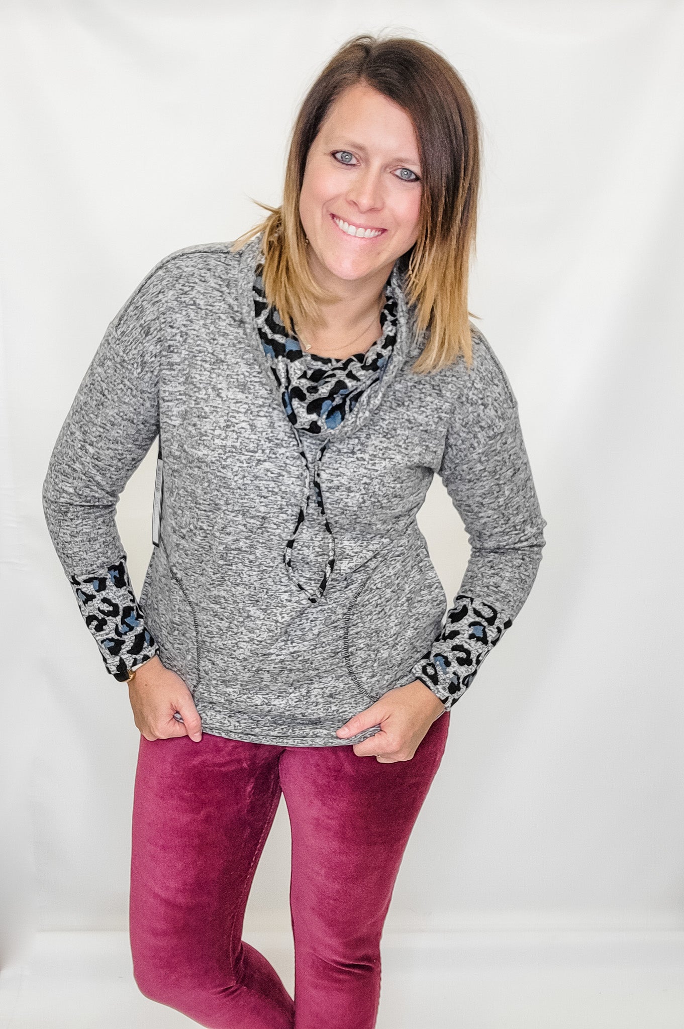 Tribal Ruby Wine Velvet Flatten It Leggings