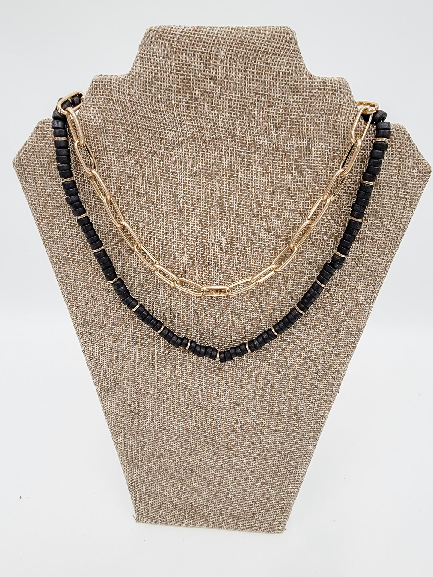 Black & Gold Multi-Chain Necklaces - Variety