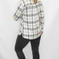 Multiples Black & Cream Plaid Layering Mock Neck