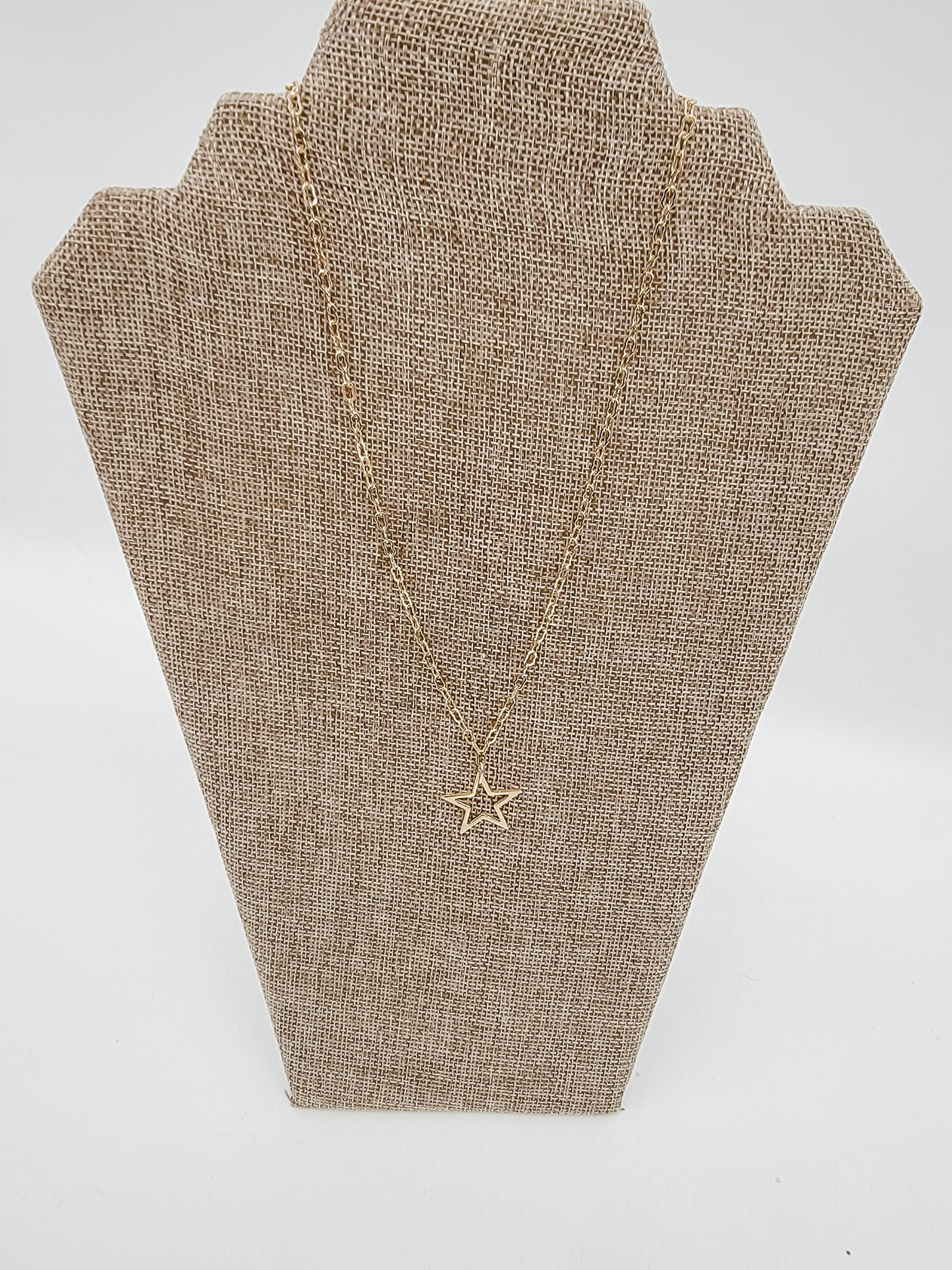 Gold, Star Pendant Necklace