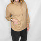 Multiples Camel Cowl Neck With Front Pockets