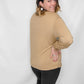 Multiples Camel Cowl Neck With Front Pockets