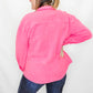 Hot Pink Fleece, Button Up Shacket