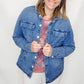 Purple Tie Dye & Stripe French Terry Top