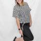 Charlie B Black Pull-On Stretch Cropped Cuffed Pant